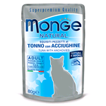 MONGE CAT BUSTA NATURAL TONNO ALICI GR 80