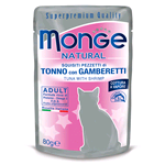 MONGE CAT BUSTA NATURAL TONNO GAMBERI GR 80