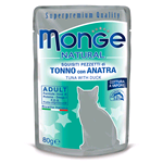 MONGE CAT BUSTA NATURAL TONNO ANATRA GR 80