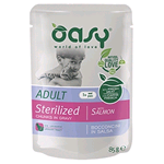 OASY CAT BUSTA ADULT STERILIZED SALMONE SALSA GR 85