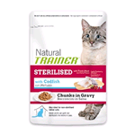 TRAINER NATURAL CAT BUSTA STERILIZZATO MERLUZZO GR 85