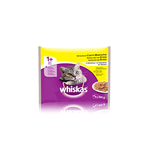 WHISKAS BUSTE SELEZIONE DELICATA POLLO-ANATRA-TACCHINO GELATINA 4 X GR 100