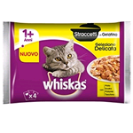 WHISKAS STRACCETTI CASSEROLE POLLO-ANATRA-POLLAME-TACCHINO 4X GR 85