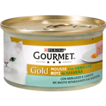 GOURMET GOLD MOUSSE MERLUZZO CAROTE GR 85