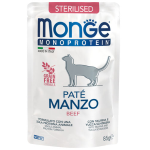 MONGE CAT BUSTA MONOPROTEICO STERILIZED MANZO GR 85